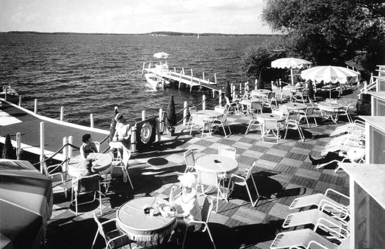 Outdoor Dining at The Edgewater in the 1950s