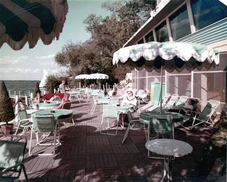 Outdoor Dining at The Edgewater in the 1950s