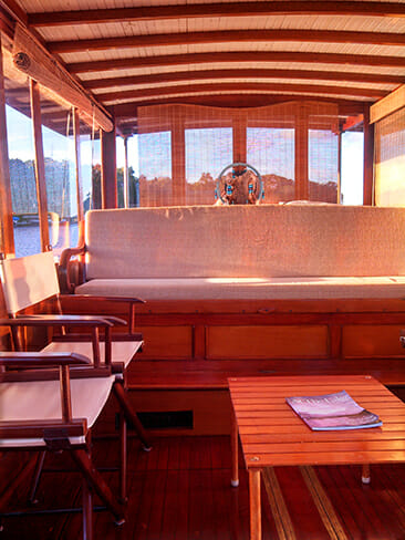 Sunny day on a boat