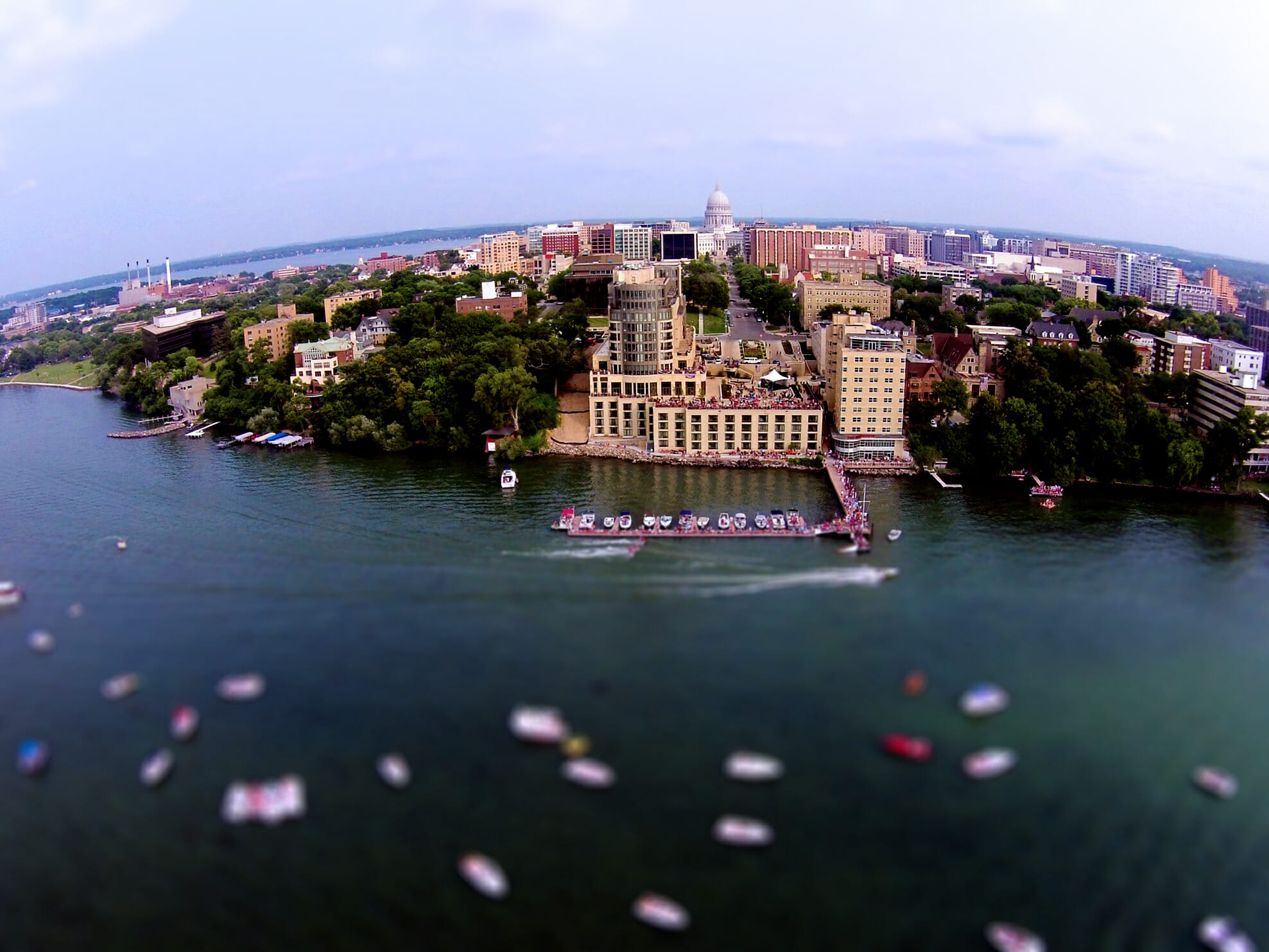 View of The Edgewater and Lake Mendota