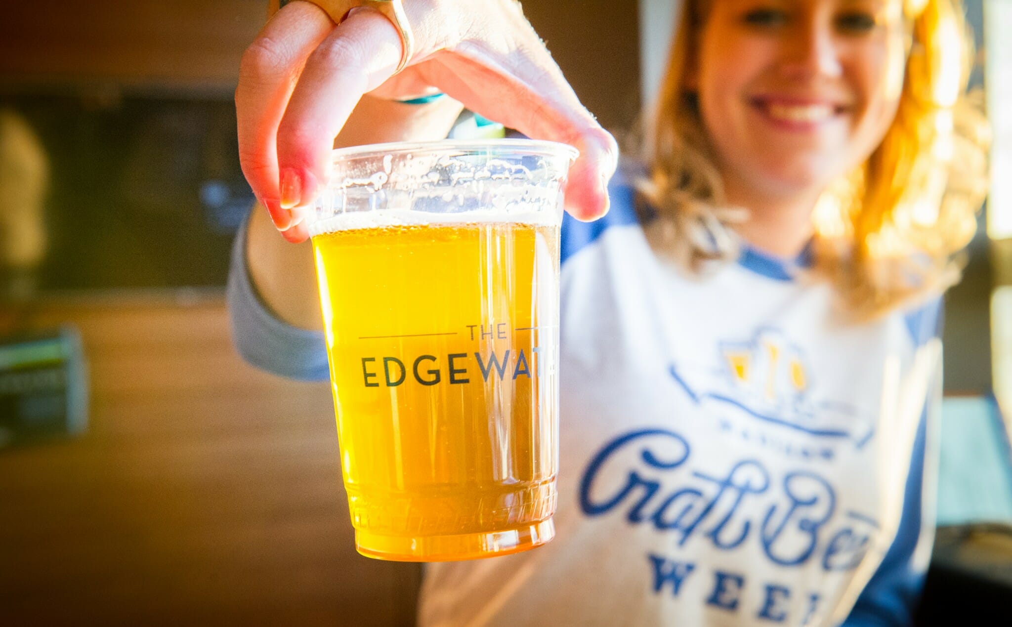 Woman Holding Beer