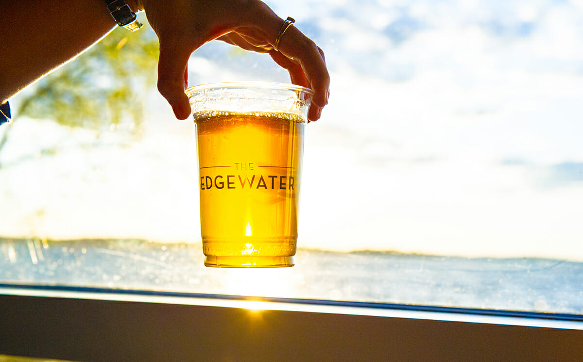 Beer In Front of Lake Mendota