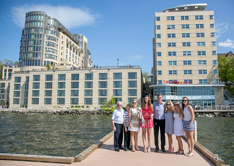 Graduate and Family on Pier