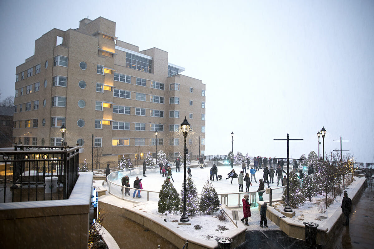 Edgewater Ice Rink During Holiday Season