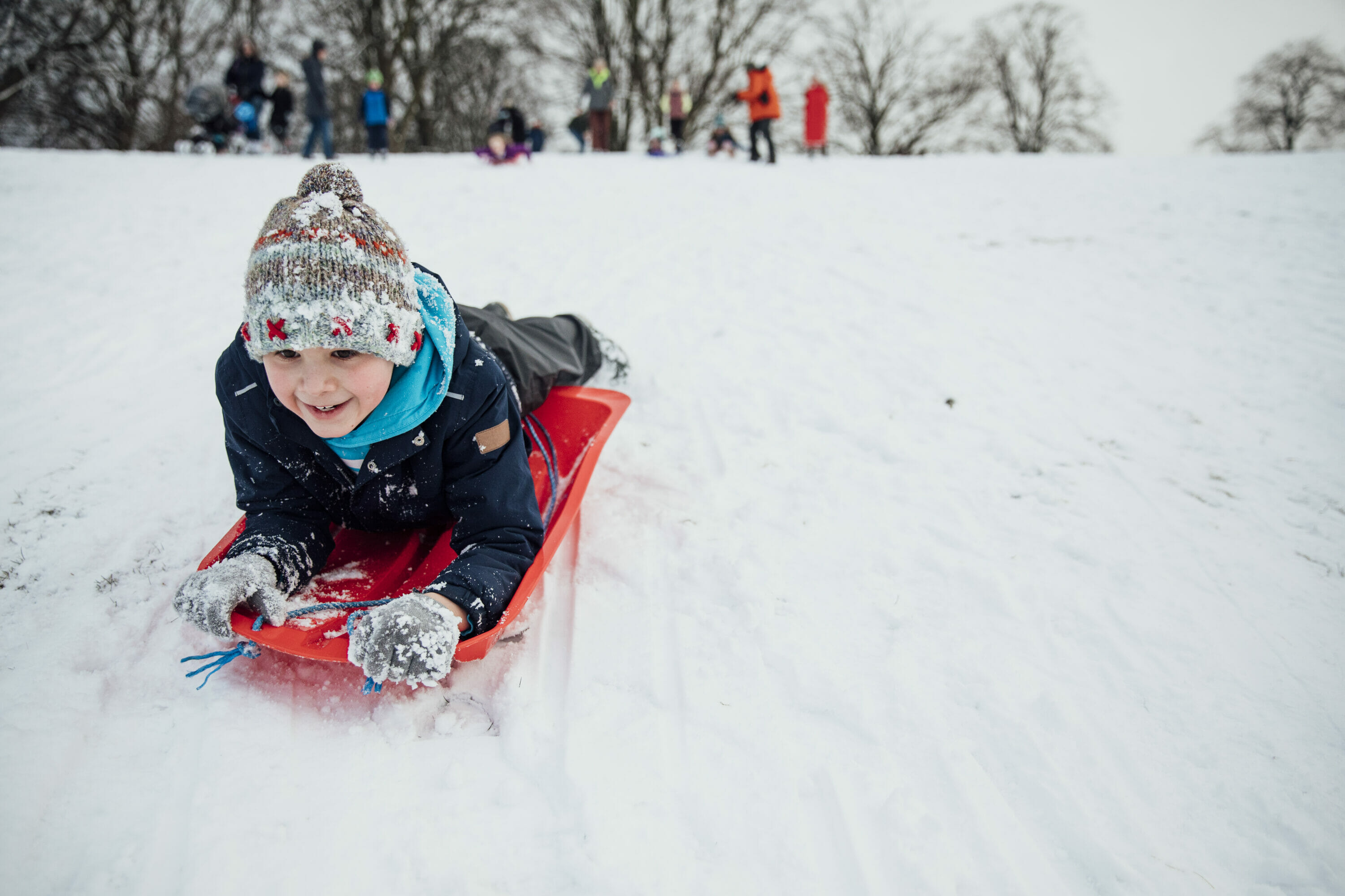 Child sledding